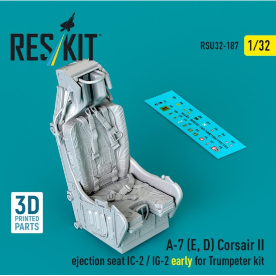 Reskit Rsu32-0187 1/32 A-7 E D Corsair Ii Ejection Seat Ic-2 / Ig-2 Early For Trumpeter Kit 3d Printed
