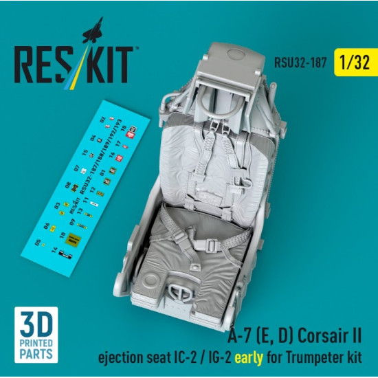 Reskit Rsu32-0187 1/32 A-7 E D Corsair Ii Ejection Seat Ic-2 / Ig-2 Early For Trumpeter Kit 3d Printed