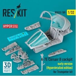 Reskit Rsu32-0189 1/32 A-7e Corsair Ii Early Cockpit Hyperdetailed Edition For Trumpeter Kit 3d Printed