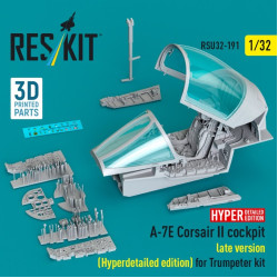Reskit Rsu32-0191 1/32 A-7e Corsair Ii Late Cockpit Hyperdetailed Edition For Trumpeter Kit 3d Printed