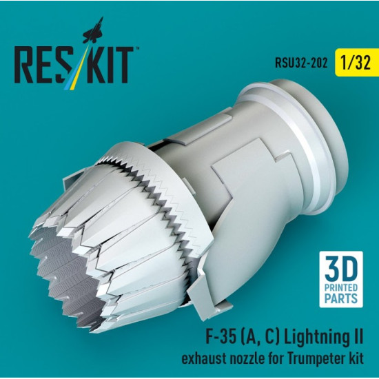 Reskit Rsu32-0202 1/32 F-35 A С Lightning II exhaust nozzle for Trumpeter kit 3D Printed