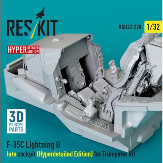Reskit Rsu32-0228 1/32 F-35c Lightning Ii Late Cockpit Hyperdetailed Edition For Trumpeter Kit 3d Printed