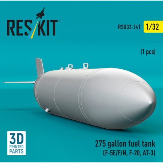 Reskit Rsu32-0241 1/32 275 Gallon Fuel Tank F-5e/F/N F-20 At-3 1 Pcs 3d Printed