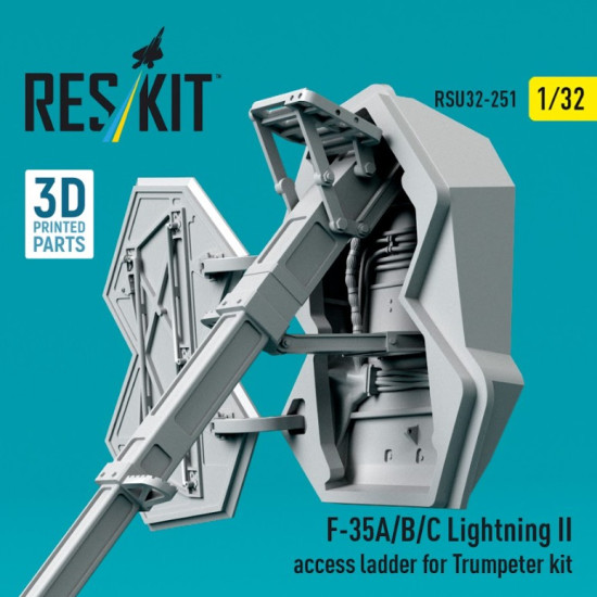 Reskit Rsu32-0251 1/32 F-35a/B/C Lightning Ii Access Ladder For Trumpeter Kit 3d Printed