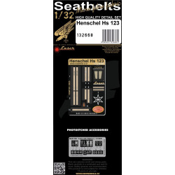 Hgw 132668 1/32 Henschel Hs 123 Seatbelts Textile And Photo-etched Parts