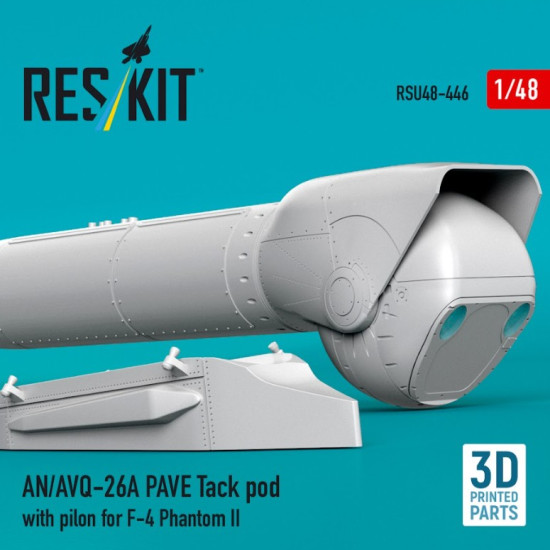Reskit Rsu48-0446 1/48 An/Avq-26a Pave Tack Pod With Pilon For F-4 Phantom Ii3d Printed