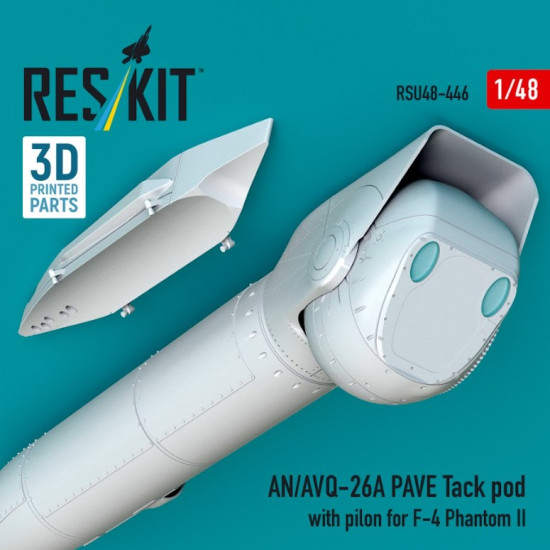 Reskit Rsu48-0446 1/48 An/Avq-26a Pave Tack Pod With Pilon For F-4 Phantom Ii3d Printed