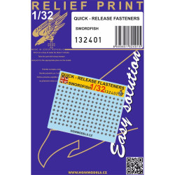 Hgw 132401 1/32 Quick-release Fasteners For Fairey Swordfish