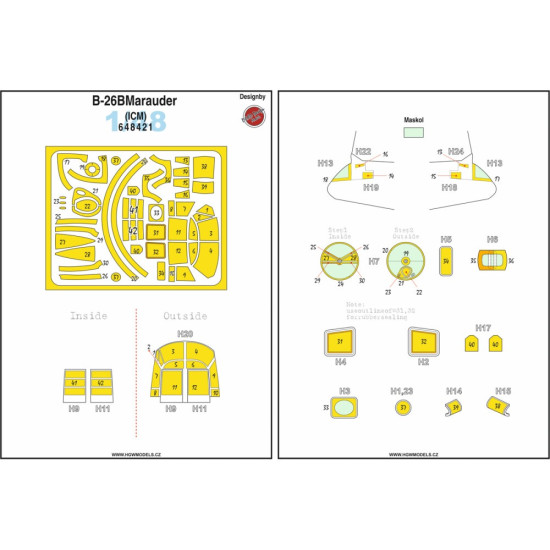 Hgw 148902 1/48 B-26 Marauder For Icm Seatbelts And Mask