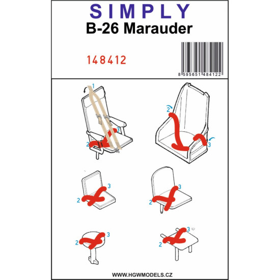 Hgw 148902 1/48 B-26 Marauder For Icm Seatbelts And Mask