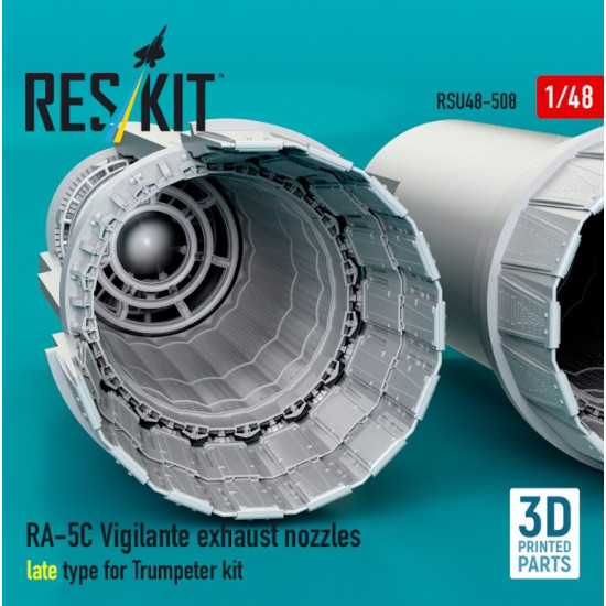Reskit Rsu48-0508 1/48 Ra-5c Vigilante Exhaust Nozzles Early Type For Trumpeter Kit 3d Printed