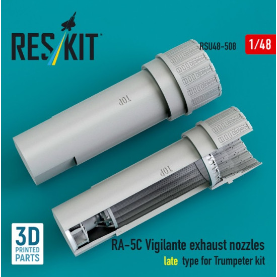 Reskit Rsu48-0508 1/48 Ra-5c Vigilante Exhaust Nozzles Early Type For Trumpeter Kit 3d Printed