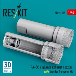 Reskit Rsu48-0509 1/48 Ra-5c Vigilante Exhaust Nozzles Late Type For Trumpeter Kit 3d Printed