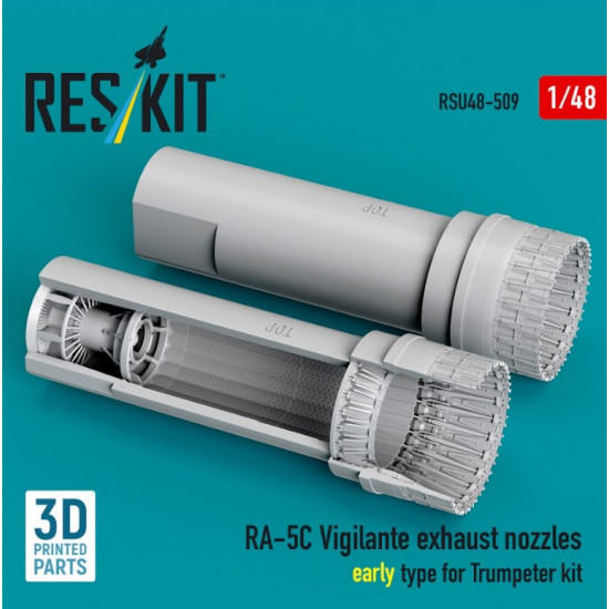 Reskit Rsu48-0509 1/48 Ra-5c Vigilante Exhaust Nozzles Late Type For Trumpeter Kit 3d Printed
