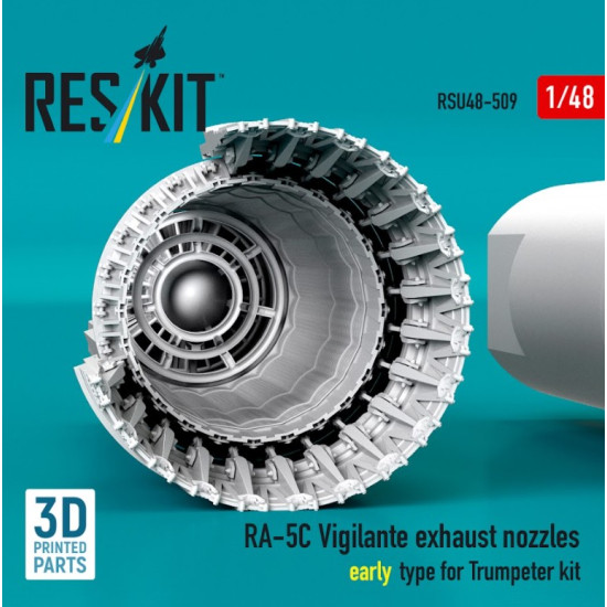 Reskit Rsu48-0509 1/48 Ra-5c Vigilante Exhaust Nozzles Late Type For Trumpeter Kit 3d Printed