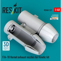 Reskit Rsu48-0537 1/48 F/A-18 Hornet Exhaust Nozzles For Kinetic Kit 3d Printed