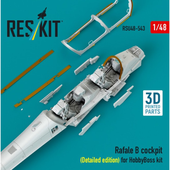Reskit Rsu48-0543 1/48 Rafale B Cockpit Detailed Edition For Hobbyboss Kit 3d Printed