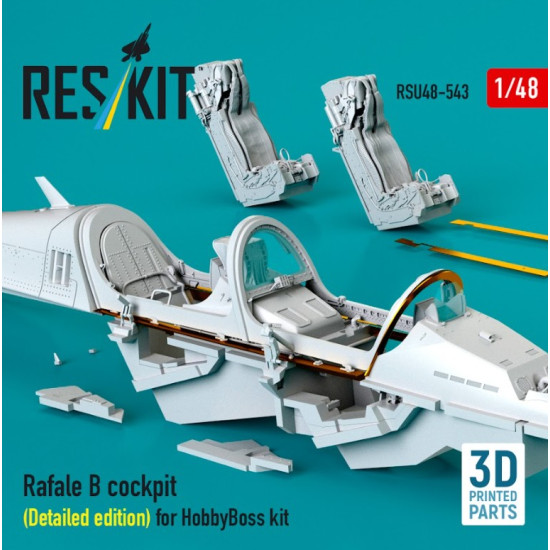 Reskit Rsu48-0543 1/48 Rafale B Cockpit Detailed Edition For Hobbyboss Kit 3d Printed