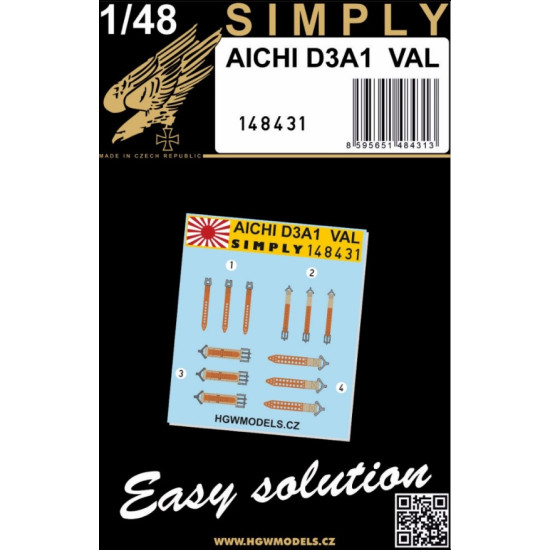 Hgw 148431 1/48 Aichi D3a1 Val Seatbelts