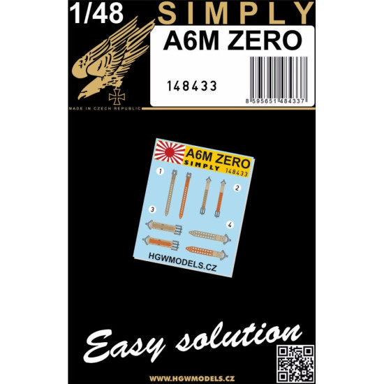 Hgw 148433 1/48 A6m Zero Seatbelts