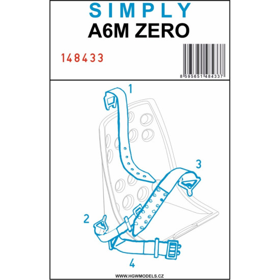 Hgw 148433 1/48 A6m Zero Seatbelts