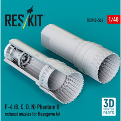 Reskit Rsu48-0562 1/48 F-4 B C D N Phantom Ii Exhaust Nozzles For Hasegawa Kit 3d Printed