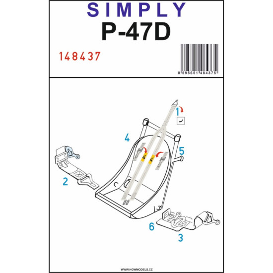 Hgw 148437 1/48 P-47d Thunderbolt Seatbelts