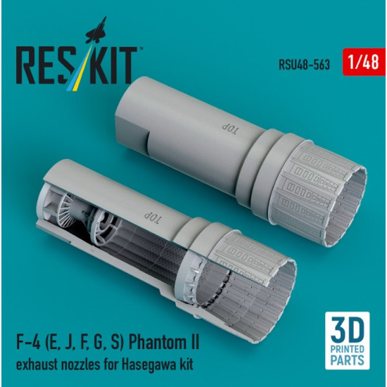 Reskit Rsu48-0563 1/48 F-4 E J F G S Phantom Ii Exhaust Nozzles For Hasegawa Kit 3d Printed