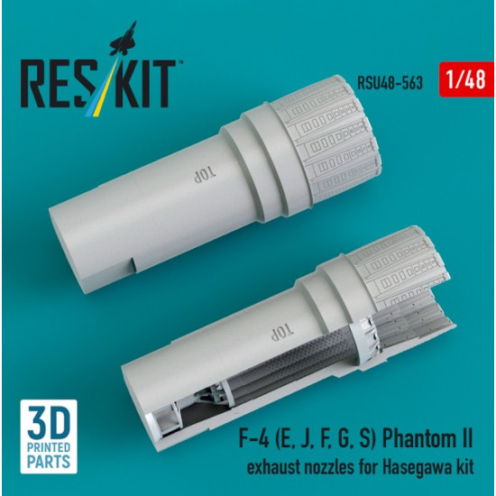Reskit Rsu48-0563 1/48 F-4 E J F G S Phantom Ii Exhaust Nozzles For Hasegawa Kit 3d Printed