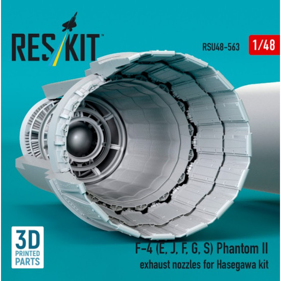 Reskit Rsu48-0563 1/48 F-4 E J F G S Phantom Ii Exhaust Nozzles For Hasegawa Kit 3d Printed