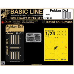 Hgw 124802 1/24 Fokker Dr.i Meng Seatbelts And Mask Textile And Photo-ethed Parts