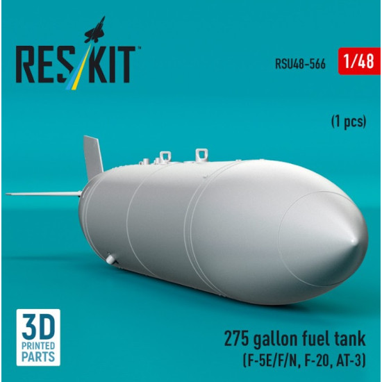 Reskit Rsu48-0566 1/48 275 Gallon Fuel Tank F-5e/F/N F-20 At-3 1 Pcs 3d Printed