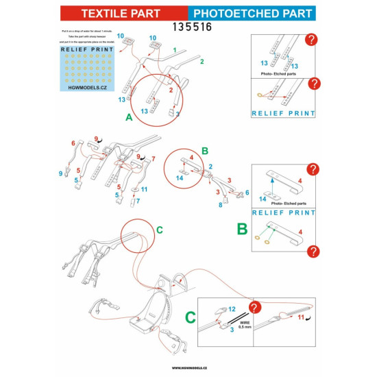 Hgw 135516 1/35 Spitfire Mk.v Seatbelts For Border Models Textile And Photo-ethed
