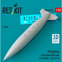 Reskit Rsu48-0575 1/48 150 Gallon Centerline Fuel Tank F-5e/F/N F-20 At-3 1 Pcs 3d Printed
