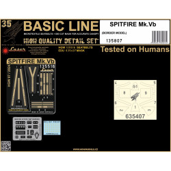 Hgw 135807 1/35 Spitfire Mk.v Seatbelts And Mask For Border Textile And Photo-ethed