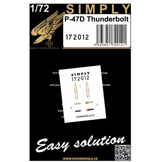Hgw 172012 1/72 P-47d Thunderbolt Seatbelts