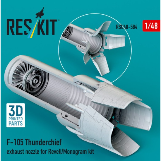 Reskit Rsu48-0584 1/48 F-105 Thunderchief Exhaust Nozzle For Revell/Monogram Kit 3d Printed