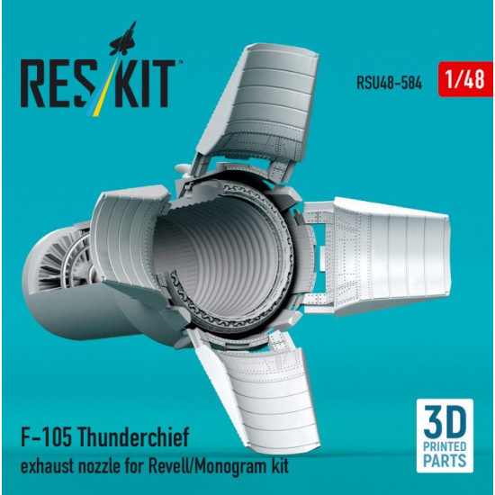 Reskit Rsu48-0584 1/48 F-105 Thunderchief Exhaust Nozzle For Revell/Monogram Kit 3d Printed