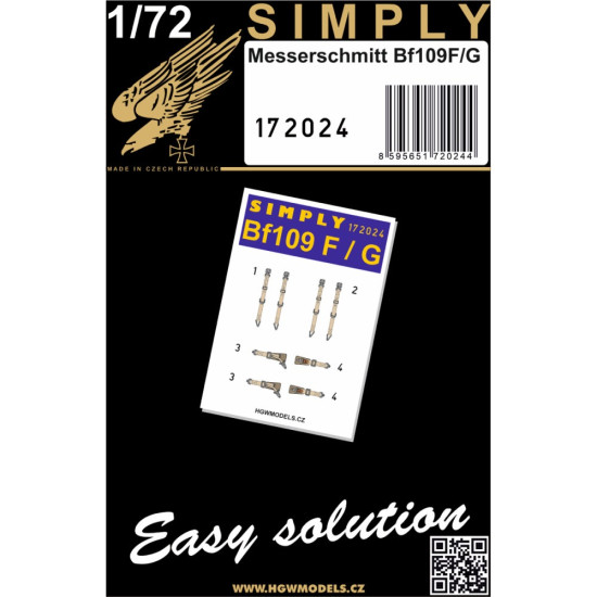 Hgw 172024 1/72 Bf109f/G Seatbelts