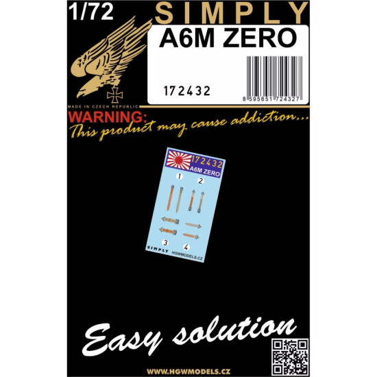 Hgw 172432 1/72 A6m Zero Seatbelts