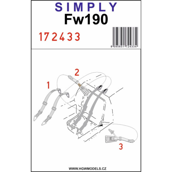 Hgw 172433 1/72 Focke Wulf Fw190 Seatbelts