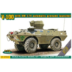 Ace 72454 1/72 V-100 With Xm-174 Automatic Grenade Launcher Plastic Model Kit