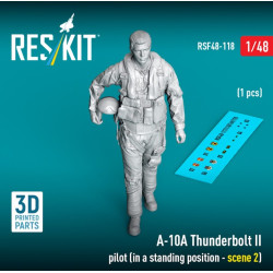 Reskit Rsf48-0118 1/48 A-10a Thunderbolt Ii Pilot In A Standing Position - Scene 2 1 Pcs 3d Printed