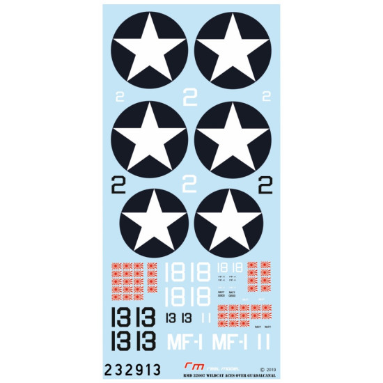 Hgw 232913 1/32 Wildcat Aces Over Guadalcanal Wet Decal