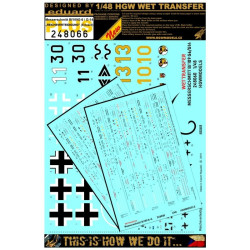 Hgw 248066 1/48 Bf109 G-6/G-14 Reichsverteidigung Markings And Stancils