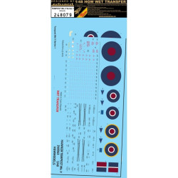 Hgw 248079 1/48 Hawker Tempest Mkv Series 1 Markings And Stencils Wet Decal