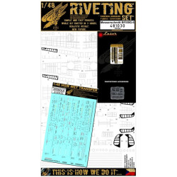 Hgw 481030 1/48 Bf109g-6 Riveting Set, Stencils, Seatbelts For Tamiya