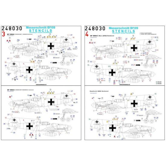 Hgw 481030 1/48 Bf109g-6 Riveting Set, Stencils, Seatbelts For Tamiya