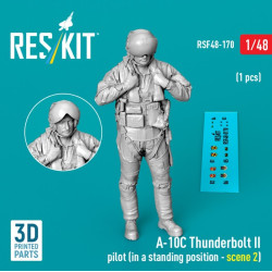 Reskit Rsf48-0170 1/48 A-10c Thunderbolt Ii Pilot In A Standing Position - Scene 2 1pcs 3d Printed