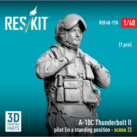 Reskit Rsf48-0170 1/48 A-10c Thunderbolt Ii Pilot In A Standing Position - Scene 2 1pcs 3d Printed